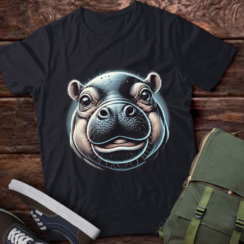 LT458 Moo Deng Bouncy Pig Cute Baby Hippo Face