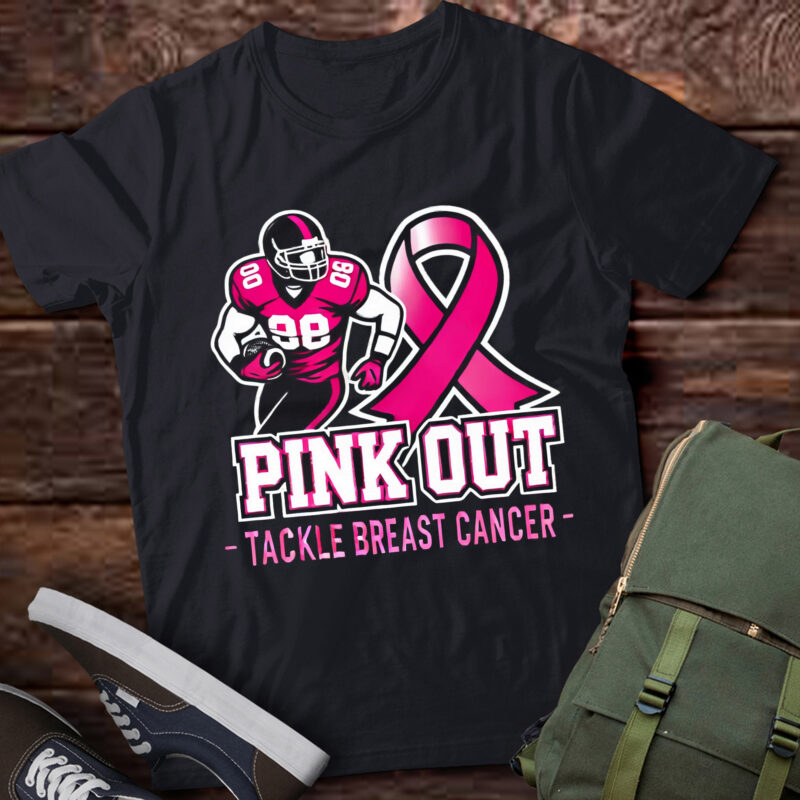 LT526 Pink Out Tackle Breast Cancer Awareness Football