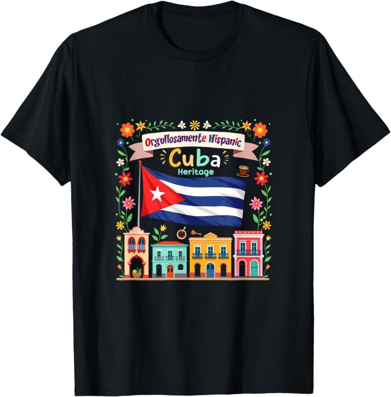 Latin Heritage Cuban Flag Outfit Idea For Women & Cuba Flag T-Shirt