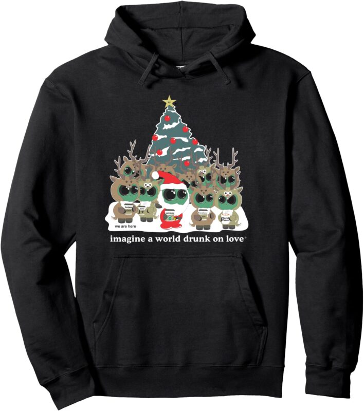 Lotus Alien Christmas party Pullover Hoodie