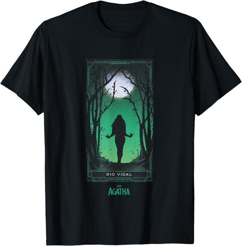 Marvel Agatha All Along Green Rio Vidal Tarot Card Vintage T-Shirt
