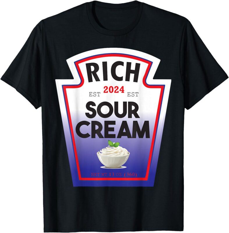 Matching group Couples Costume Rich Sour Cream Bottle Label T-Shirt