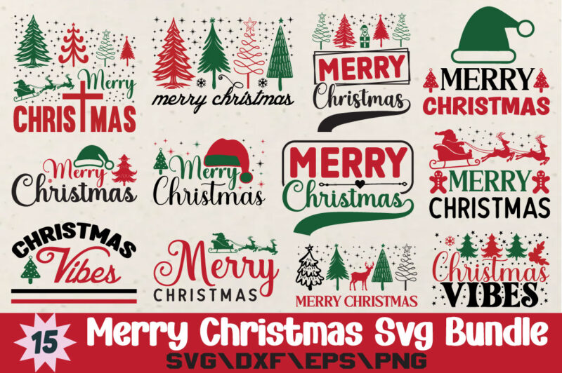 Christmas T-shirt Bundle Christmas SVG Bundle