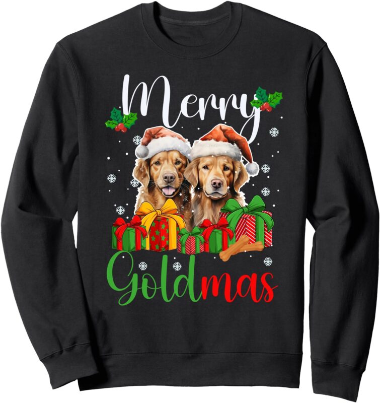 Merry Goldmas Golden Christmas Golden Retriever Xmas Party Sweatshirt