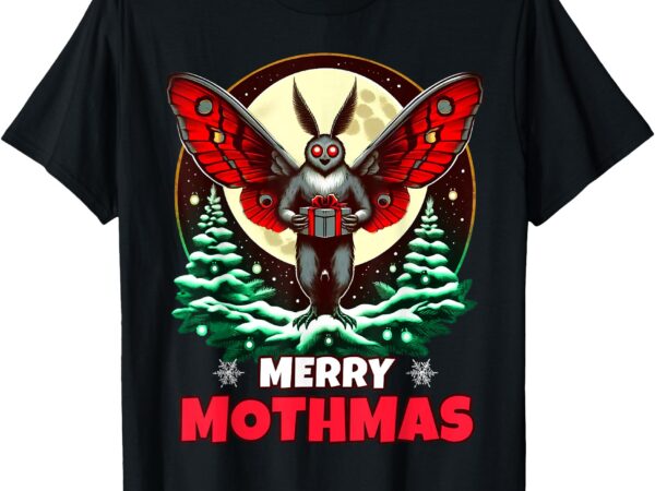 Merry mothmas cryptid holiday t-shirt Merry mothmas cryptid holiday t-shirt
