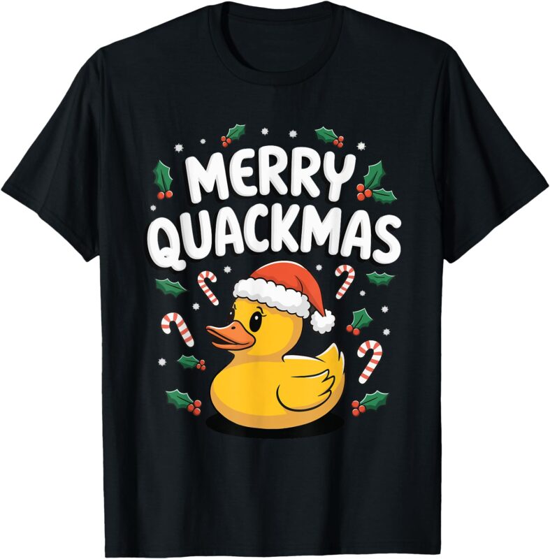 Merry Quackmas Christmas Rubber Duck T-Shirt