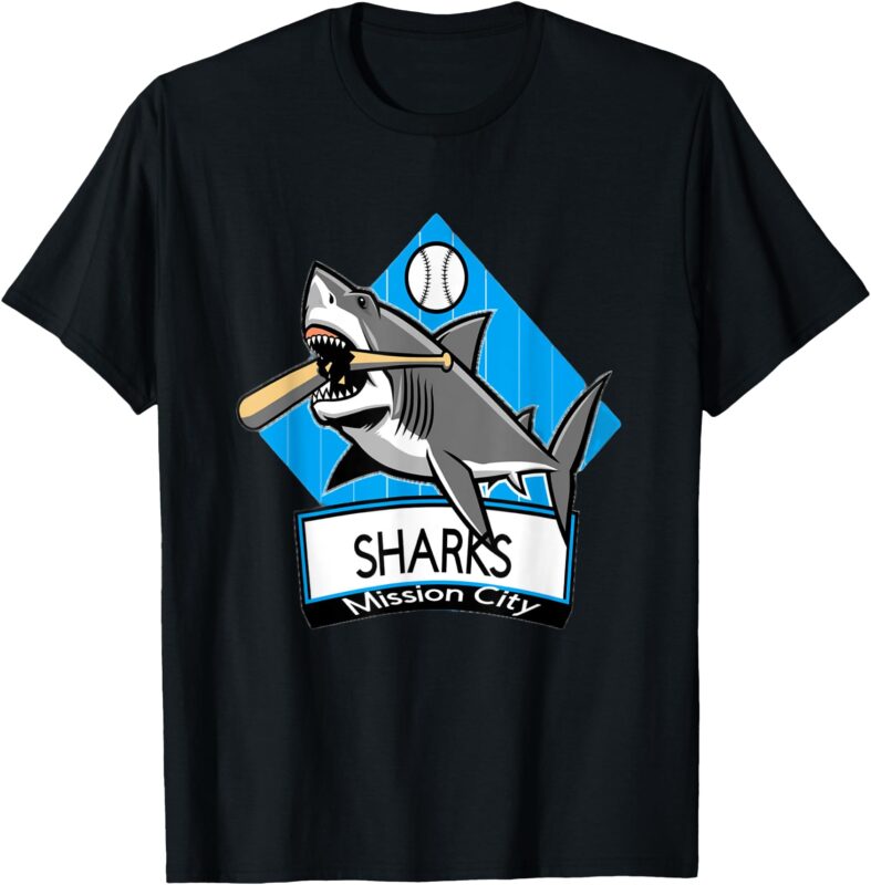 Mission City Sharks Baseball T-Shirt