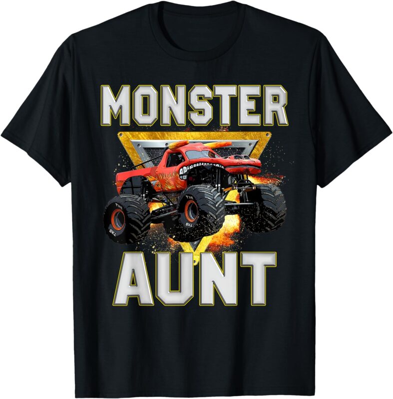 Monster Truck Aunt Monster Truck Are My Jam Truck Lovers T-Shirt