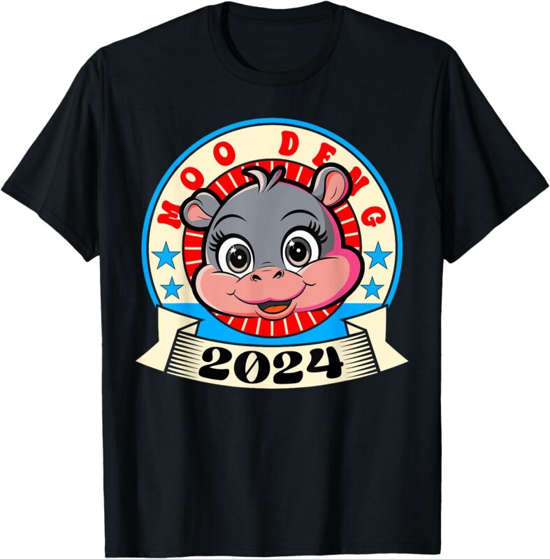 Moo Deng 2024 Funny Baby Pygmy Hippo Cute Moo-Deng 24 T-Shirt
