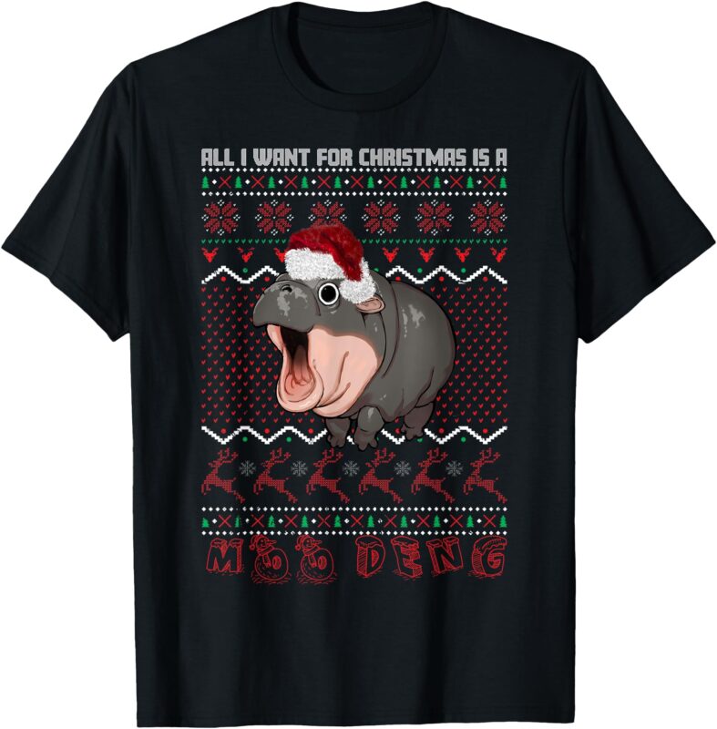 Moo Deng Christmas All I Want for Christmas is a Moo Deng T-Shirt