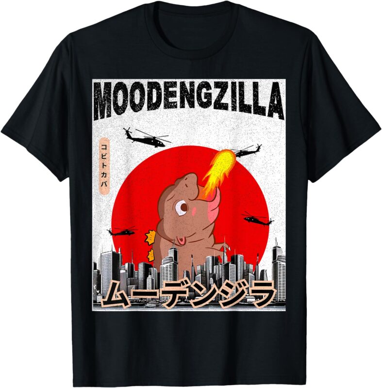 Moo Deng Pygmy hippopotamus Funny Moodengzilla T-Shirt