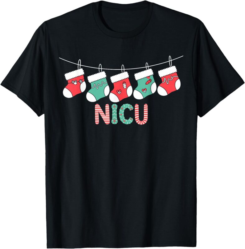 Nicu Christmas Nurse Funny Neonatal Intensive Care Unit Xmas T-Shirt