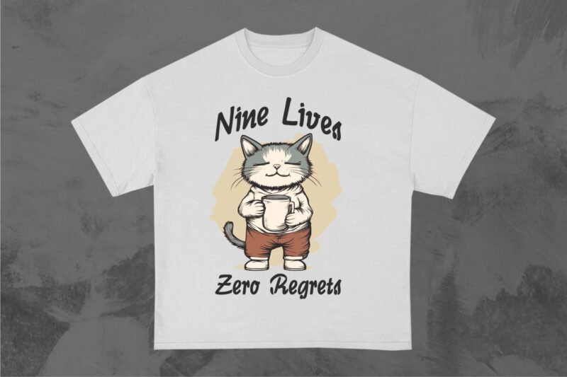 Funny Pet Cat T-Shirt Designs Bundle