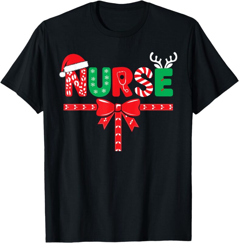Nurse Xmas RN LPN CNA Women Christmas T-Shirt