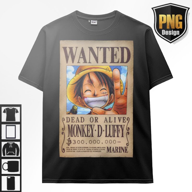 One Piece Bundle 20 Design PNG Monkey D Luffy Zoro Doffy Pirate King Japanese Style Anime For TShirt Poster Manga