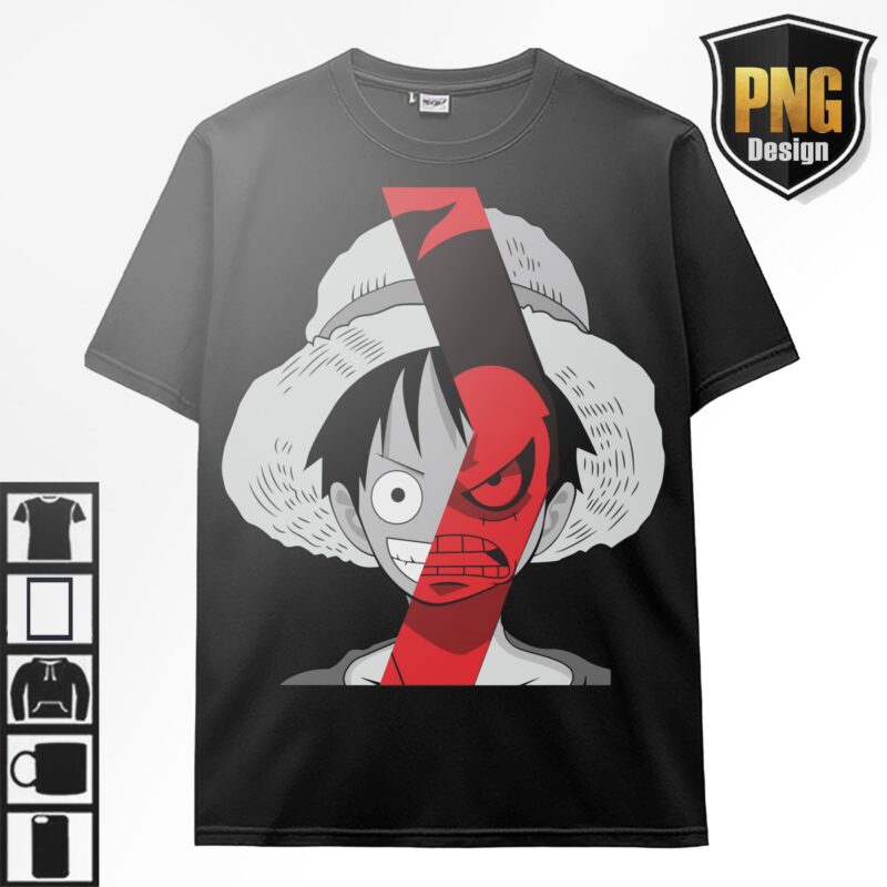 One Piece Bundle 20 Design PNG Monkey D Luffy Zoro Doffy Pirate King Japanese Style Anime For TShirt Poster Manga