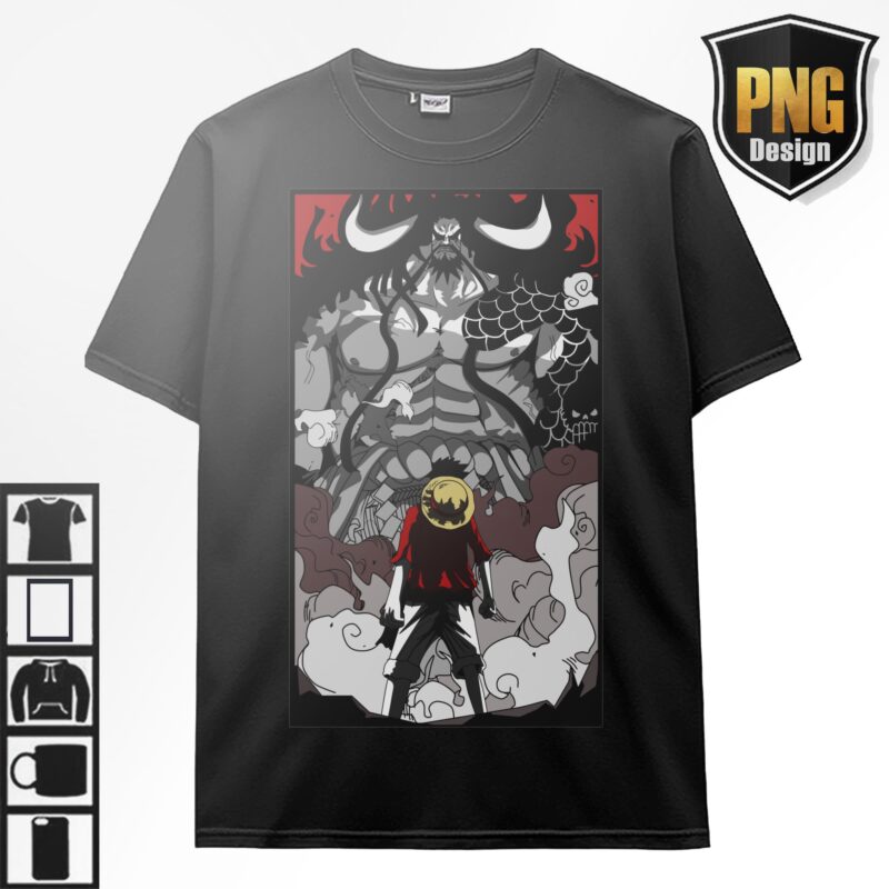 20 One Piece Bundle Design PNG Monkey D Luffy Zoro Doffy Pirate King Japanese Style Anime For TShirt Poster Manga