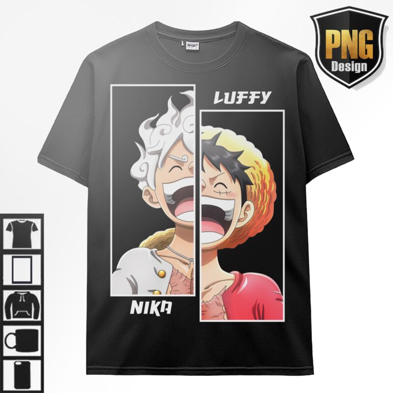 20 One Piece Bundle Design PNG Monkey D Luffy Zoro Doffy Pirate King Japanese Style Anime For TShirt Poster Manga