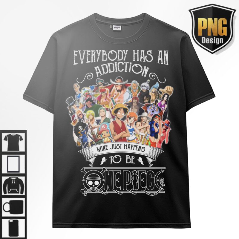 20 One Piece Bundle Design PNG Monkey D Luffy Zoro Doffy Pirate King Japanese Style Anime For TShirt Poster Manga