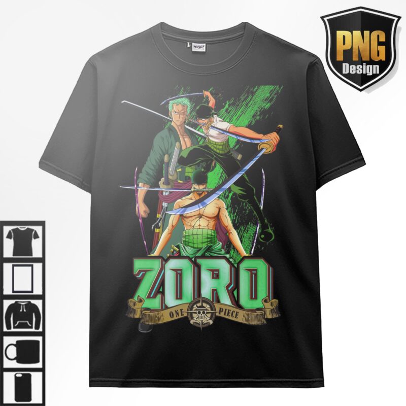 20 One Piece Bundle Design PNG Monkey D Luffy Zoro Doffy Pirate King Japanese Style Anime For TShirt Poster Manga