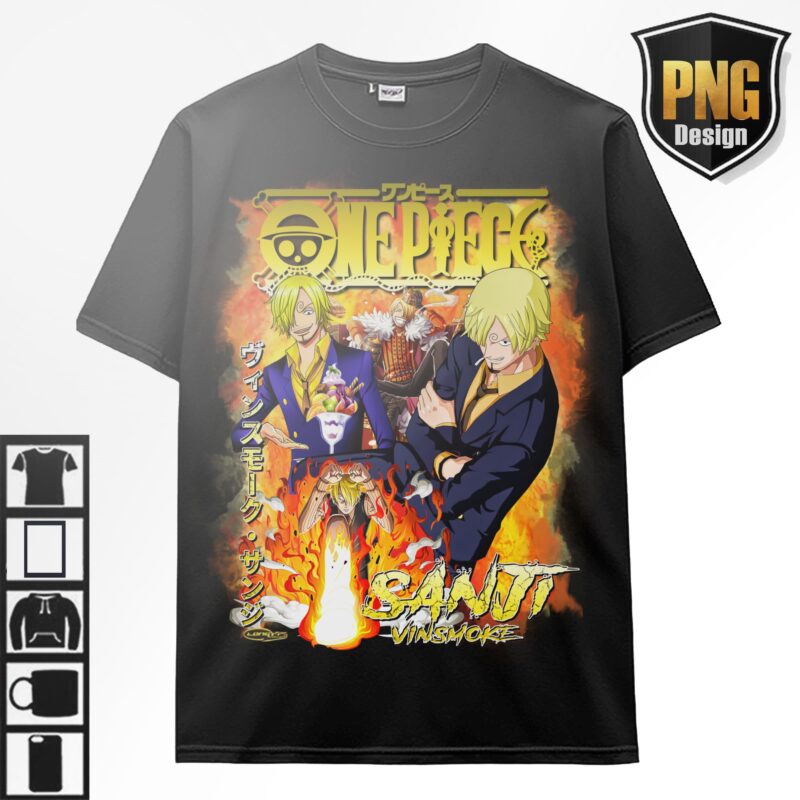 One Piece Bundle 20 Design PNG Monkey D Luffy Zoro Doffy Pirate King Japanese Style Anime For TShirt Poster Manga
