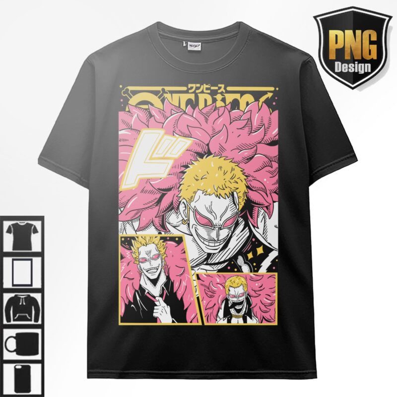 One Piece Bundle 20 Design PNG Monkey D Luffy Zoro Doffy Pirate King Japanese Style Anime For TShirt Poster Manga