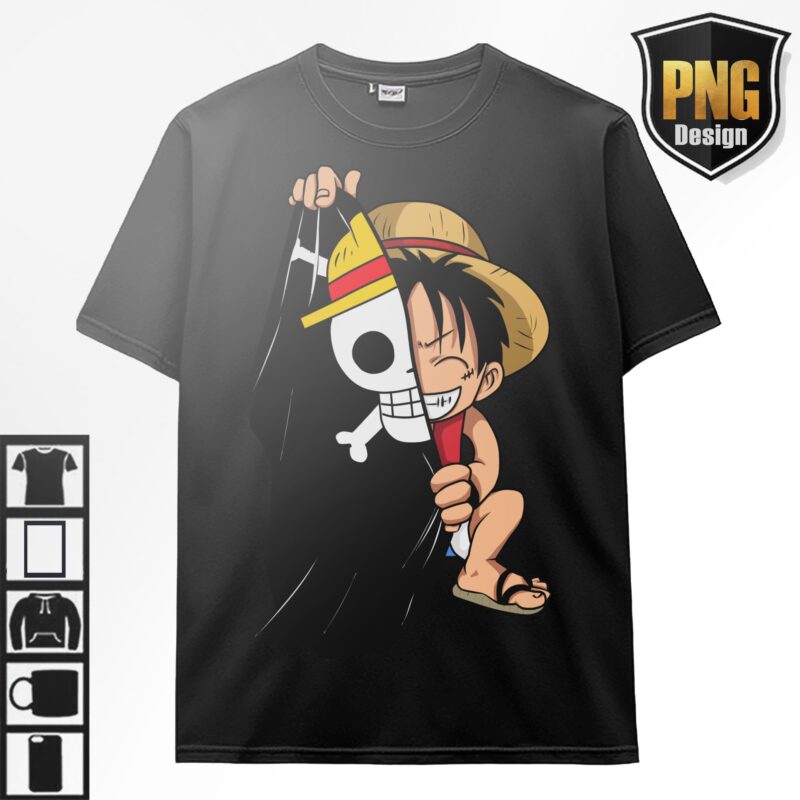 20 One Piece Bundle Design PNG Monkey D Luffy Zoro Doffy Pirate King Japanese Style Anime For TShirt Poster Manga