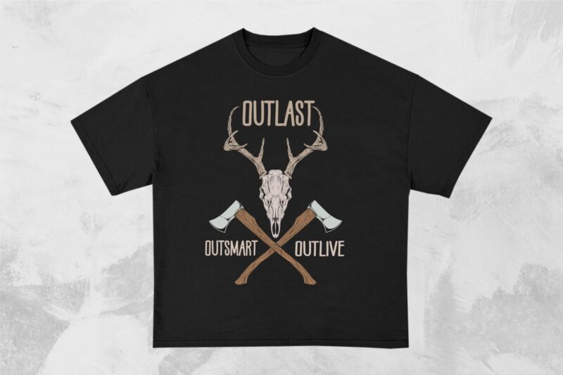 Bushcraft Survival Camp T-Shirt Designs Bundle