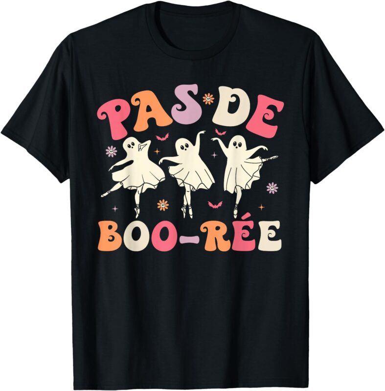 Pas de BOO-rée Cute Ballet Ghosts Dancing Teachers Halloween T-Shirt