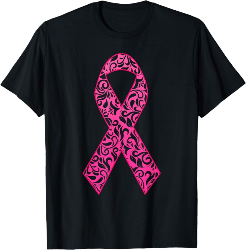 Pink Ribbon Breast Cancer Awareness Support Squads Cancer T-Shirt