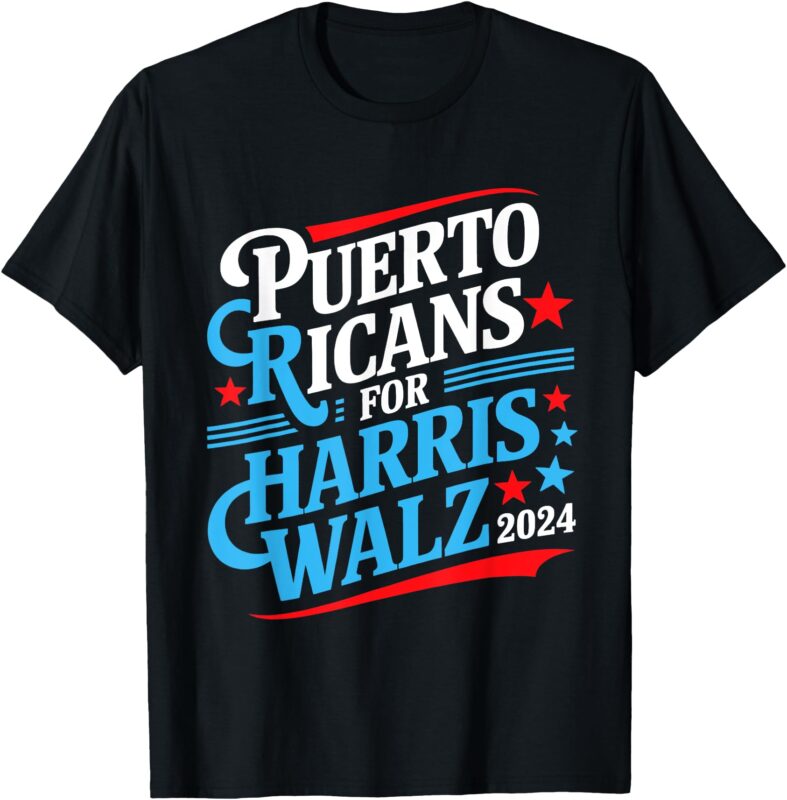 Puerto Ricans For Harris Walz Presidential Election 2024 T-Shirt