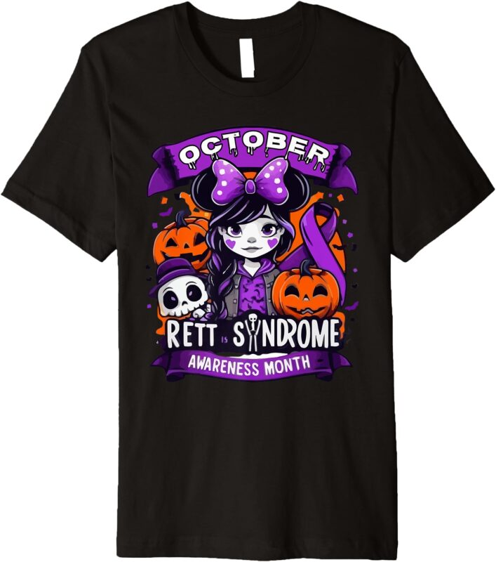 Rett Syndrome Awareness Month October Halloween Premium T-Shirt