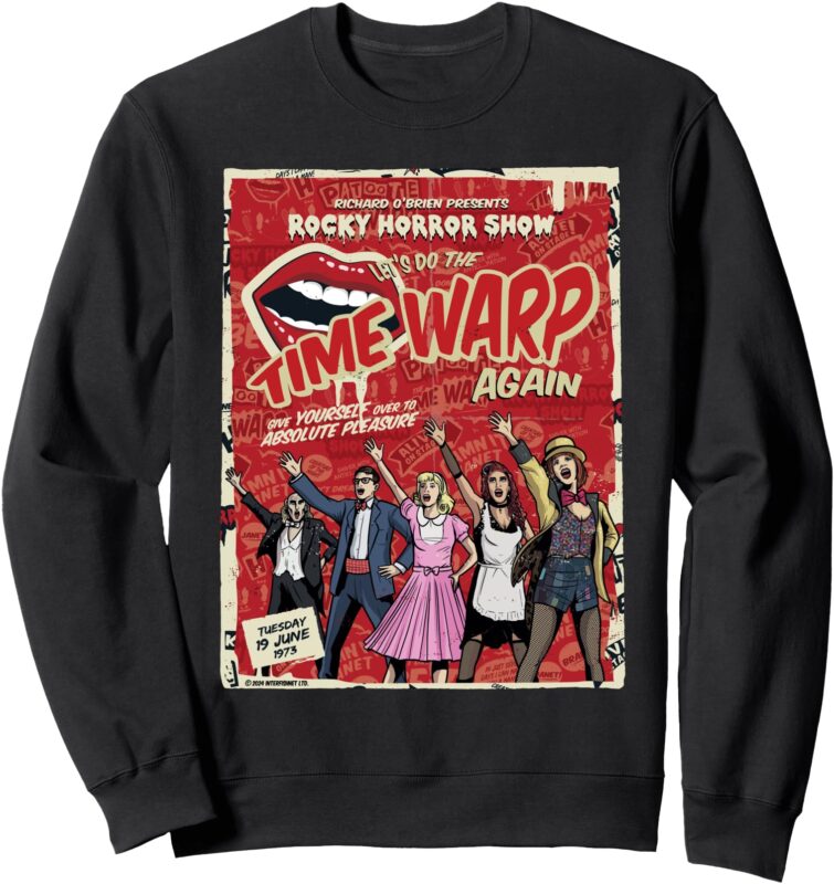 Rocky Horror Show Richard O’Brien Presents Time Warp Poster Sweatshirt