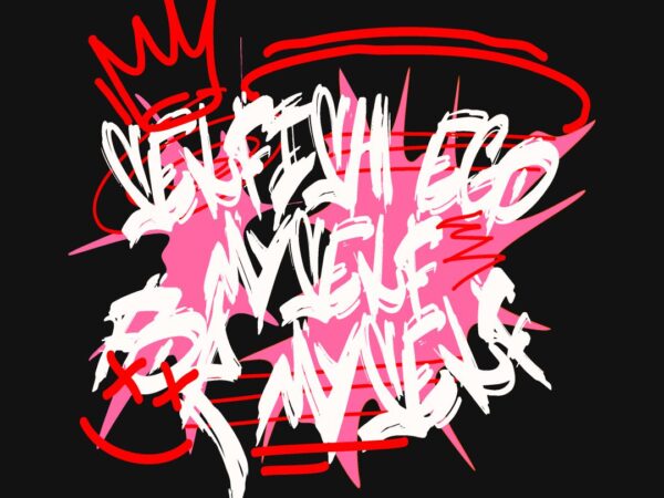 Selfish ego graffiti t-shirt design Selfish ego graffiti t-shirt design