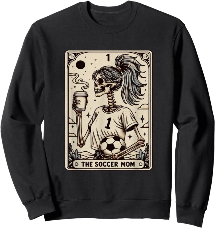 Soccer Mom Tarot Card, Vintage Halloween Soccer Mama Sweatshirt