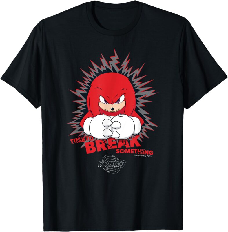 Sonic the Hedgehog 3 – Knuckles _Time to Break Something_ T-Shirt