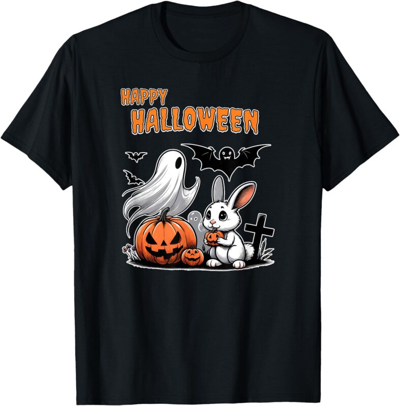 Spooky Ghost with Bunny T-Shirt