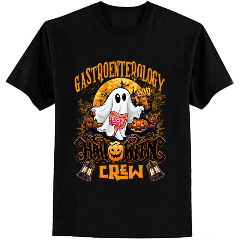Spooky gastroenterology Boo Crew endoscopy tech Halloween T-Shirt ltsp