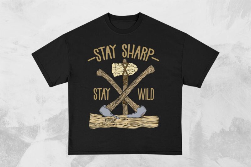 Bushcraft Survival Camp T-Shirt Designs Bundle