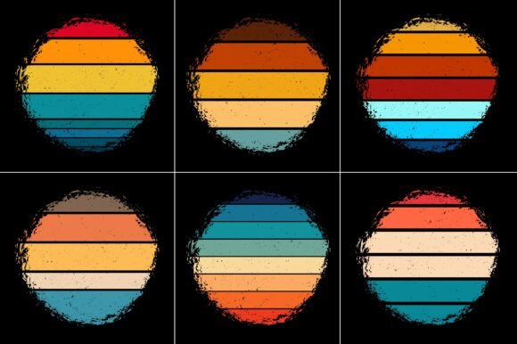 Sunset Colorful T-Shirt Graphic Bundle