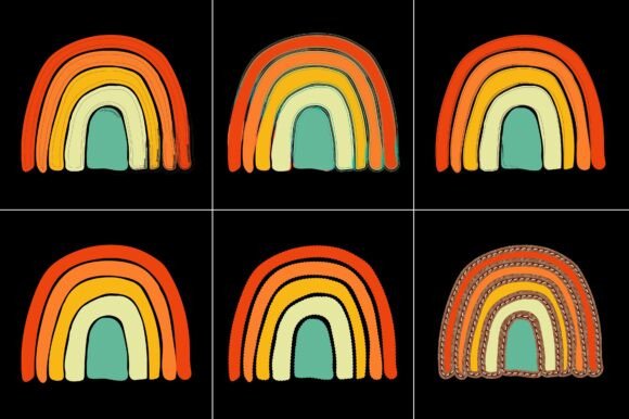 Sunset Colorful T-Shirt Graphic Bundle