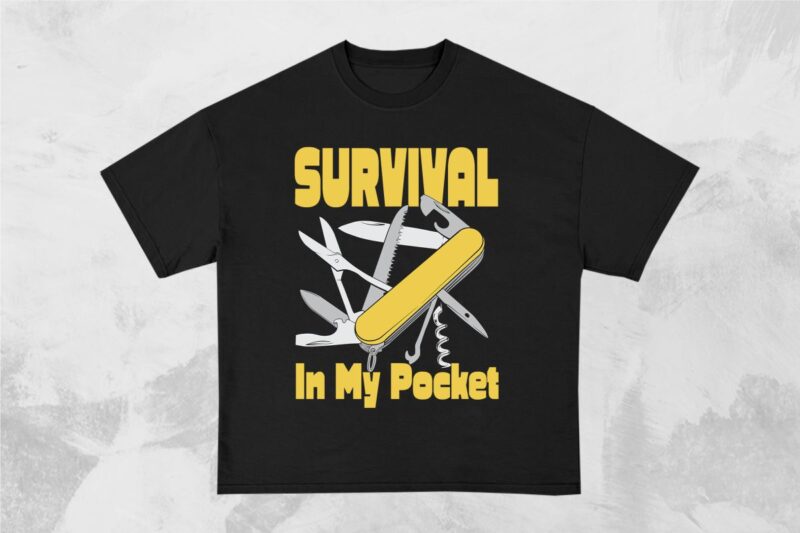 Bushcraft Survival Camp T-Shirt Designs Bundle