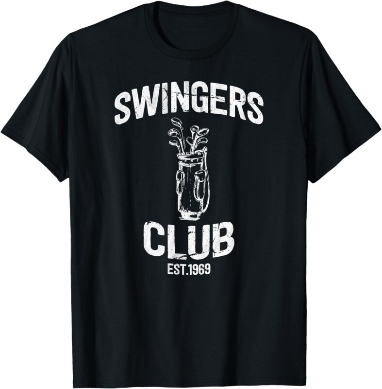 Swingers Club golf clubs funny golf Sarcastic Golfing men T-Shirt