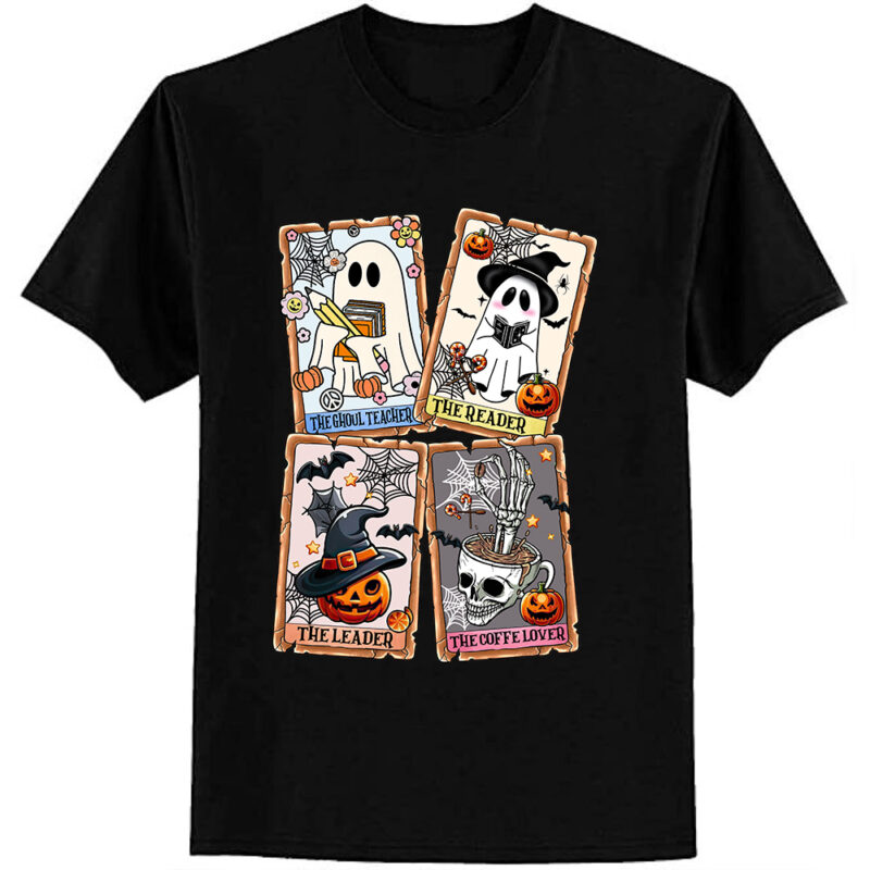 Teacher Halloween Vintage Kindergarten Tarot Card Ghost Gifts ltsp