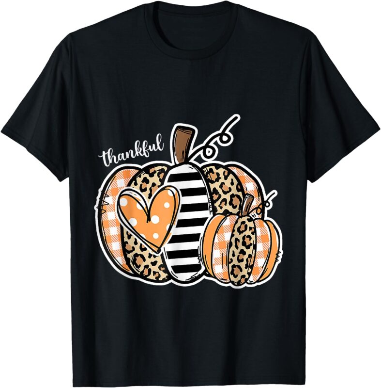 Thankful Pumpkin Happy Thanksgiving Day 2024 T-Shirt