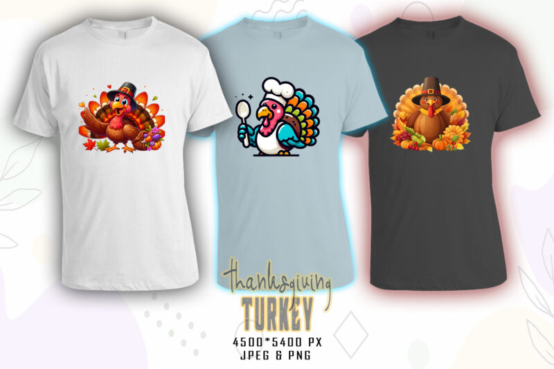 100 Funny Thanksgiving Day t-shirt design bundle of 100 png & jpeg designs download instantly Retro Vintage T-shirt Illustration Mega Bundle