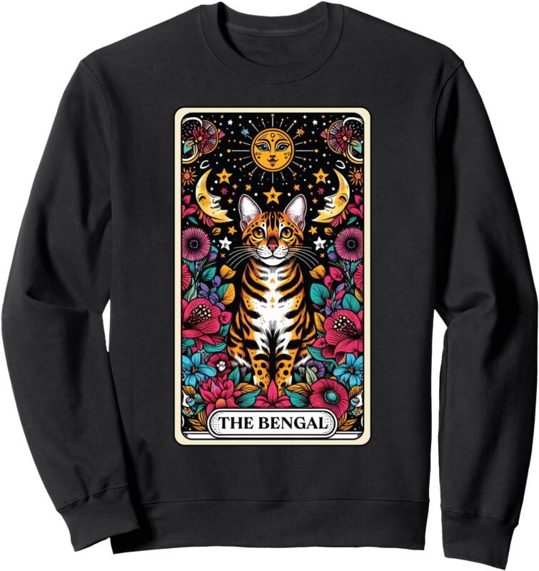 The Bengal Cat Tarot Card Sweatshirt