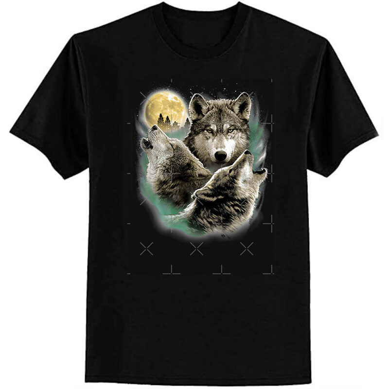 Three Wolves Howling in Moonlight Classic T-Shirt