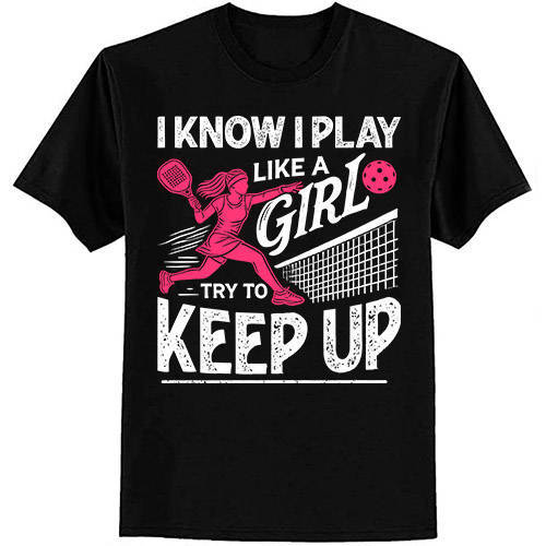 Unique Pickleball Design For Women Girls Pickle Ball Player T-Shirt ltsp