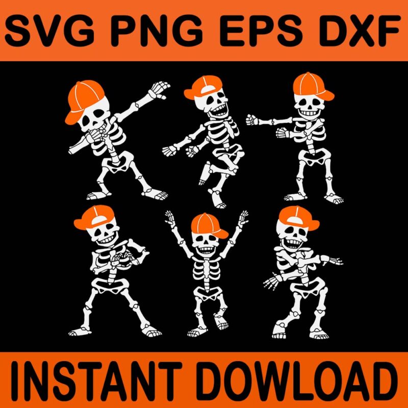 Dancing Skeleton Halloween SVG